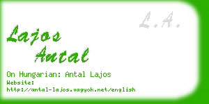 lajos antal business card